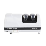 Chef'sChoice Professional Electric Knife Sharpeners FlexHone/Strop With 100-Percent Diamond Abrasives And Precision Angle Guides For 20-Degree Straight-Edge and Serrated Knives, 2-Stage, White