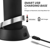 BLUBYEES Electric Wine Bottle Opener with Charging Base & Built-in Foil Cutter – Rechargeable Intelligent Touch-Activated Automatic Corkscrew – Luxury Christmas Wine Gifts for Women, Men, Seniors