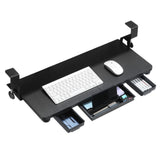 TECLUK Keyboard Tray Under Desk, 26.77" X 11.81", Black