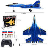 Fremego Su-27 RC Airplane,2.4GHz 2 Channel Remote Control Plane with Gyro Night Lights and 2 Batteries, Easy to Fly for Adults, Beginners and Kids Toy