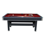 6 Ft Pool Table, with Ping Pong Multi Game Combo Tables for Family Recreation Game Rooms Hathaway