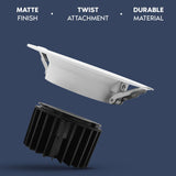 LUXRITE 6 Inch LED Recessed Light, Regressed Spotlight with Round White Interchangeable Trim, 22W, 1800LM, 5CCT 2700K–5000K, 38°, Dual Dimmable, Twist-N-Lock, CRI90, Wet & IC Rated, ETL (4 Pack)