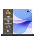 120" ALR Motorized Floor Rising Projector Screen for Long/Standard Throw Projector,Movie Screen for Home Theater,Motorized Projector Screen 4K/8K Ultra HD, Active 3D
