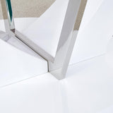 JUFU Round Dining Table for 4/6, 47 Inch Faux Marble Look Dining Room Table, White Kitchen Table with Stable Pedestal, Modern Glass Dining Table for Kitchen,Living Room,Apartment,Restaurant