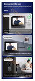 FMDARJXWHCP Wireless WiFi Doorbell Camera 1080P Video Intercom Doorbell(with Screen 32G)