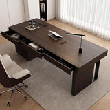 SABALON Office Desk Minimalist Solid Wood Desk Modern Boss Office