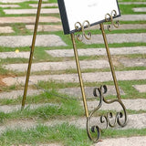 56" H Metal Scroll Extra Large Free Standing Adjustable Display Easel