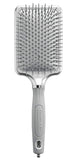 Olivia Garden Ceramic + Ion XL Pro Hair Brush - Paddle Brush for All Hair Types - Smooths and Adds Shine, Large Paddle, Silver