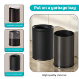 YOJIA 3.17 Gallon/12L Bathroom Trash can, Black