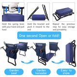 Garden Kneeler and Seat Heavy Duty Gardening Bench Extra Wide, Gardening Stools and Seats for Seniors, Garden Bench