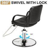 OmySalon Salon Chair for Hair Stylist, Hydraulic Barber Chair Heavy Duty, Styling Hairdressing Beauty Shampoo Equipment