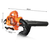 2-in-1 Leaf Blower and Leaf Vacuum with Bag, 425-CFM Airflow, 2-HP 2-Cycle Gas Handheld Leaf Blower for Lawn Care(Orange)