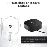 HP Docking Station for Laptop Dual Monitor and Charging Bundle - HP USB-C G5 Dock