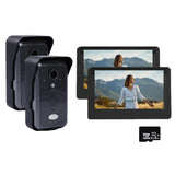 ANJIELO SMART Wireless Video Doorbell,Doorbell Camera Wireless,7''Touch Screen,WiFi Doorbell Intercom System,Motion Detection,Wireless Video intercom,2 Way Audio,Night Vision (2 doorbell +2 Monitor)