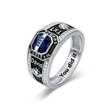 Oseew 2027 Men College Graduation Class Ring (White Gold)