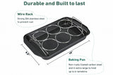 Ramekins set - Creme Brulee Making Kit - COLORED 6 Porcelain Ramekins 6 Oz With Silicone Lids - 304 Stainless Steel Lifting Rack And 9.5" X 14" Baking Pan - Oven Safe