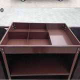 OTQEFTN Commercial Linen Trolley on Wheels Janitorial cart, 3 Shelves Housekeeping