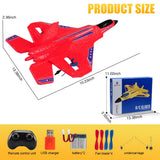 Fremego F-22 Raptor RC Plane 2.4GHz RC Airplane Fighter Toy Ready to Fly Remote Control Airplane Easy to Fly RC Glider Sports for Kids & Beginners (Red)
