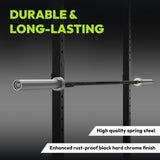 Olympic Womens Barbell Bar 6.5 ft, 35lb/15kg Weightlifting Bar for Powerlifting, Bench Press, Deadlift, Squat - 1000 lb Capacity, Home & Gym Strength Training, Black & Silver