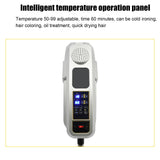 Standing Hair Dryer, Adjustable Vertical Hairdressing Heater, Professional Salon Equipment With Rolling Wheels | 360° Rotating Head | Intelligent Temperature & Time Control | Adjustable Angle | Silver
