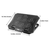 Inch Laptop Cooling Pad Stand with 6 Fans USB Powered Holder