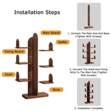 Tree Bookshelf,Vertical Storage Bookcase,Book Organizer Shelves