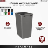 Rev-A-Shelf 2-Pack 35 Quart Polymer Replacement Trash Bin