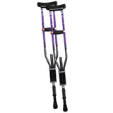 York Nordic - Spring Cushion Crutches Perfect for Sports Injuries and Travel - Heights 4'7" to 6'6" - Adjust Down to 22" for Travel