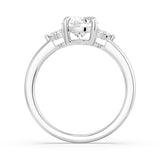 MSBLUE® Size 9 IGI Certified 2ct Oval Cut Moissanite Engagement Ring
