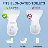 mijashy Electric Bidet Toilet Seat, Elongated, Warm Water with Air Dryer, Heated Seat and Slow Close Lid, Front and Rear Wash, LED Nightlight, Wireless Remote, White, 101