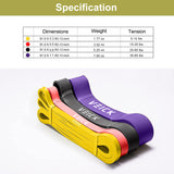 VEICK Resistance Bands for Working Out, Rubber Exercise Band Set for Men Women, Heavy Full Body Elastic Workout Bands Equipment for Home Fitness Gym, 4 PCS
