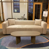 Luxury Modern Tight Curved Back Velvet Sofa, Minimalist Style Comfy Couch for Living Room Apartment