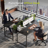 PRAISUN 55 Inch Computer Desk, Home Office Desk with Spacious Desktop, Modern Gaming Desk