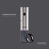 Ivation Rechargeable Automatic Wine Opener | Electric Cork Extractor Tool with Lithium Battery, LED Lights, USB Charging Cable, Bonus Foil Cutter & Elegant Gift Box | Uncorks 50 Bottles Per Charge