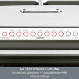 All-Clad Electric Indoor Grill, AutoSense Stainless Steel Panini Grill Press Sandwich Maker, Automatic 1800W Smokeless, Removable Plates, Dishwasher Safe