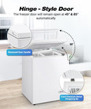 rosmena Chest Freezer, Deep Freezer 5 Cubic Feet with Removable Baskets & 6 Adjustable Temperature & Top Open Door