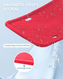 2 Pack Silicone License Plate Frames Black, Car Plate Frame Holder, Universal US Front & Rear Truck Frame Protector Mounting Kit Accessories, Rust Proof, Rattle Proof, Weather Proof (Red)