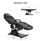 Artist hand Facial Bed for Esthetician Massage Table Beauty Bed Medical Aesthetic Tattoo Chair with 3 Motor Electrical Adjustments,Black