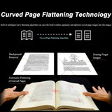 Portable Document Scanner with OCR, 23MP HD Camera, A2 Max Capture Size, Video Display Stand, Foldable Design for Windows & Mac Users, Easy Storage