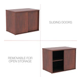 Alera ALELS593020MC 29.5 in. x 19.13 in. x 22.78 in. Open Office Low Storage Cabinet Credenza - Cherry Alera