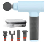 Sharper Image Deep Tissue Percussion Massage Gun, Powerboost Rechargeable Handheld Massager, 6 Adjustable Speeds, 5 Attachment Heads & Carrying Case, Full Body Muscle Pain Relief, Black