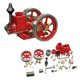 Engine Model Kit That Works, HM-01 4-Stroke Horizontal Water-Cooling Full Metal Hit and Miss Engine Model (KIT Version)