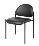 Boss Office Products 42" W Conference Table with 4 Stacking Chairs in Driftwood