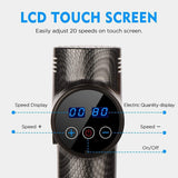Feiyx Massage Gun, Muscle Massager,Deep Tissue Fascia Gun LCD Touch Screen,2500mAh Battery Portable Body Back Muscle Massager for Pain Relief