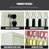 Metal Key Cabinet, Lockable Wall-Mounted Key Box with Key Hoo, Secure Sto for 300-600 Keys