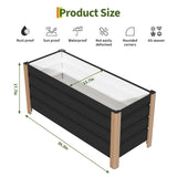 Garvee 39"x16"x18" Gary Aluminum Raised Garden Planter Box, 2-Pack