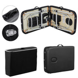 Massage Tables Portable Tattoo Table Adjustable Lash Bed Aluminium 3 Folding Spa Bed with Non-Woven Bag 24 inch Wide Black Yaheetech