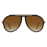 SOJOS Retro Oversized 70s Aviator SunglassesWomen Men SJ2693 Brown