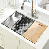 BoomHoze 30 Inch Undermount Kitchen Sink Stainless Steel, 30 x 19 Inch Undermount Workstation Sink 16 Gauge 10 Inch Deep Commercial Single Bowl Kitchen Sink