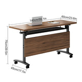 6 Pack Conference Room Tables,Folding Conference Tables,Modern Portable Modular Conference Table with Silent Wheels